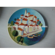 Wholesale Christmas Promotional custom decorative porcelain plate with design printing